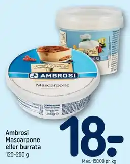 REMA 1000 Ambrosi Mascarpone eller burrata tilbud