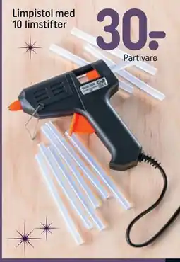 REMA 1000 Limpistol med 10 limstifter tilbud