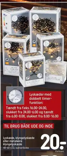 REMA 1000 Lyskæde, klyngelyskæde eller metalwire klyngelyskæde tilbud
