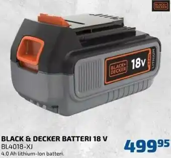 Davidsen Black & Decker Batteri 18 V BL4018-XJ tilbud