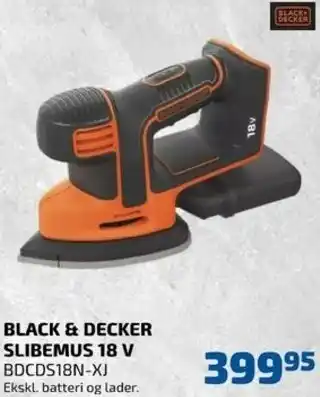 Davidsen Black & Decker Slibemus 18 V BDCDS18N-XJ tilbud