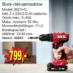 Harald Nyborg Skil bore-/skruemaskine tilbud