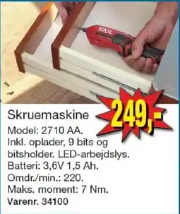Harald Nyborg Skruemaskine 2710 AA tilbud
