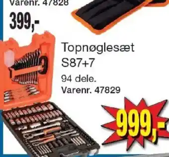 Harald Nyborg Topnøglesæt S87+7 tilbud