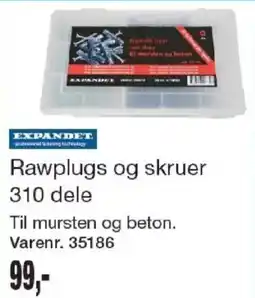 Harald Nyborg Expandet rawplugs og skruer tilbud