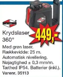 Harald Nyborg Miretours krydslaser 360° tilbud