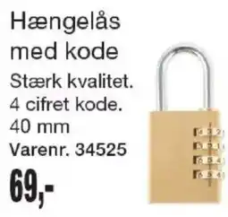 Harald Nyborg Hængelås med kode tilbud