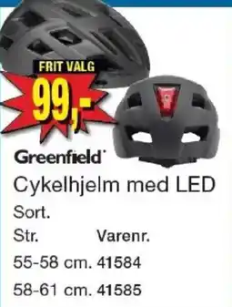 Harald Nyborg Greenfield Cykelhjelm med LED tilbud