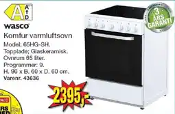 Harald Nyborg Wasco komfur varmluftsovn tilbud