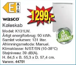 Harald Nyborg Wasco Køleskab tilbud