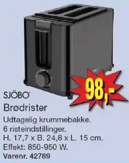 Harald Nyborg Sjöbo brødrister tilbud