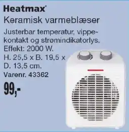 Harald Nyborg Heatmax keramisk varmeblæser tilbud