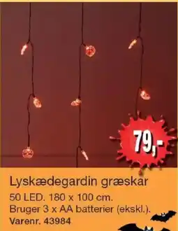 Harald Nyborg Lyskædegardin græskar tilbud