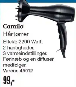 Harald Nyborg Camilo hårtørrer tilbud
