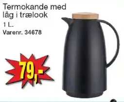 Harald Nyborg Termokande med låg i trælook tilbud