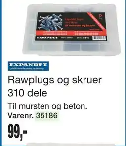 Harald Nyborg Rawplugs og skruer 310 dele tilbud