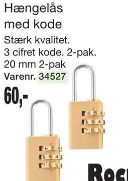 Harald Nyborg Hængelås med kode tilbud