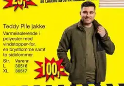Harald Nyborg Teddy Pile jakke tilbud