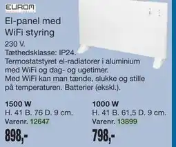 Harald Nyborg El-panel med WiFi styring tilbud