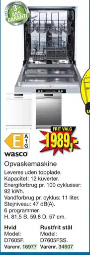 Harald Nyborg Opvaskemaskine tilbud