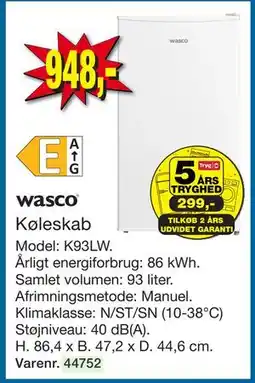 Harald Nyborg wasco Køleskab tilbud