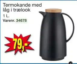 Harald Nyborg Termokande med låg i trælook tilbud