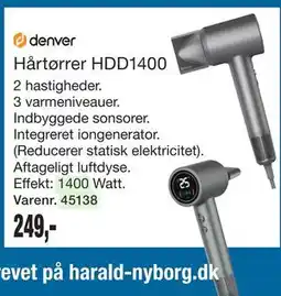 Harald Nyborg Hårtørrer HDD1400 tilbud
