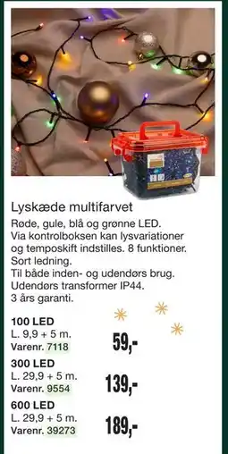 Harald Nyborg Lyskæde multifarvet tilbud