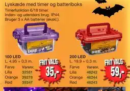 Harald Nyborg Lyskæde med timer og batteriboks tilbud