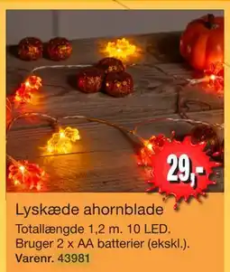 Harald Nyborg Lyskæde ahornblade tilbud