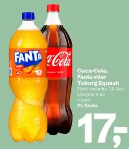 Let-Køb Coca-Cola, Fanta eller Tuborg Squash tilbud