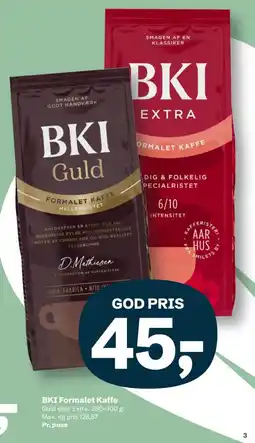 Let-Køb BKI Formalet Kaffe tilbud