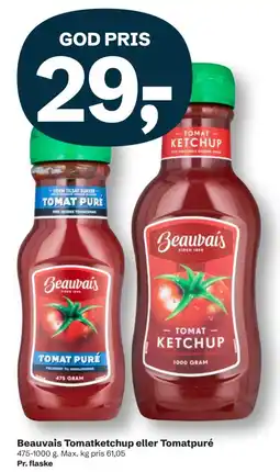 Let-Køb Beauvais Tomatketchup eller Tomatpuré tilbud
