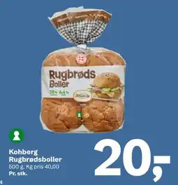 Let-Køb Kohberg Rugbrødsboller tilbud