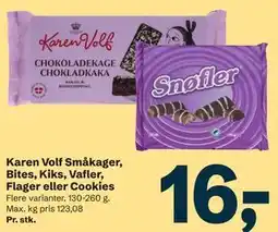Let-Køb Karen Volf Småkager, Bites, Kiks, Vafler, Flager eller Cookies tilbud