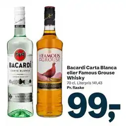 Let-Køb Bacardi Carta Blanca eller Famous Grouse Whisky tilbud