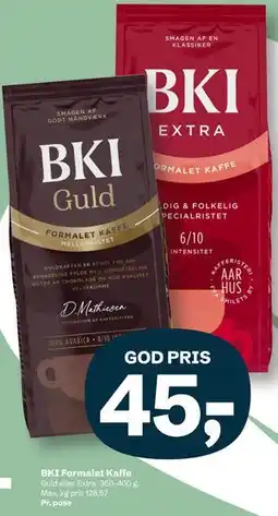 Let-Køb BKI Formalet Kaffe tilbud