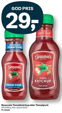Let-Køb Beauvais Tomatketchup eller Tomatpuré tilbud