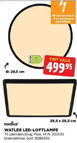 jem & fix WATLEE LED-LOFTLAMPE (rund) tilbud
