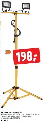 jem & fix LED-ARBEJDSLAMPE tilbud
