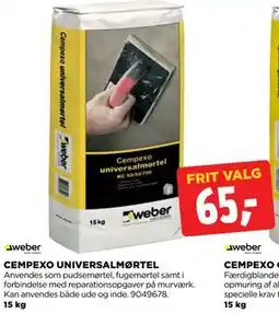 jem & fix CEMPEXO UNIVERSALMØRTEL tilbud
