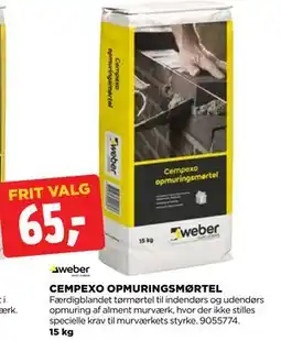 jem & fix CEMPEXO OPMURINGSMØRTEL tilbud
