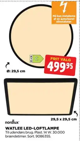 jem & fix WATLEE LED-LOFTLAMPE tilbud