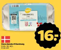 Netto Dava danske frilandsæg tilbud