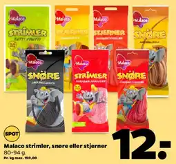 Netto Malaco strimler, snøre eller stjerner tilbud