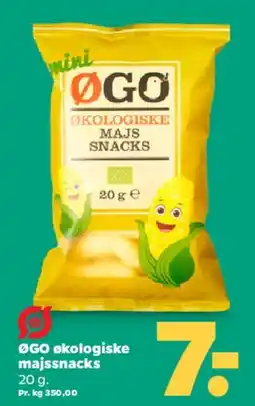 Netto ØGO økologiske majsnacks tilbud