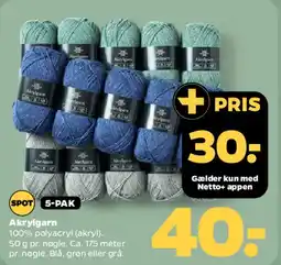 Netto Akrylgarn (5-pak) tilbud