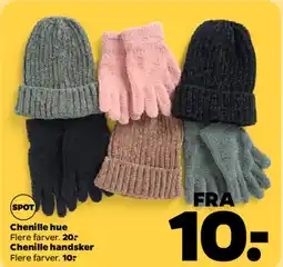 Netto Chenille hue og handsker tilbud