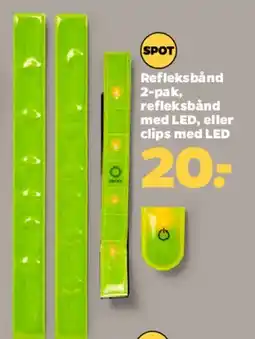 Netto Refleksbånd / clips med LED tilbud