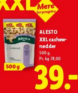 Lidl Alesto XXL cashew-nødder tilbud